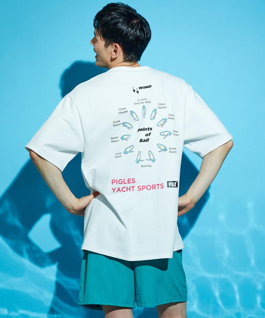 PIGLES Pgs Sailing Point Print T-Shirt (White)