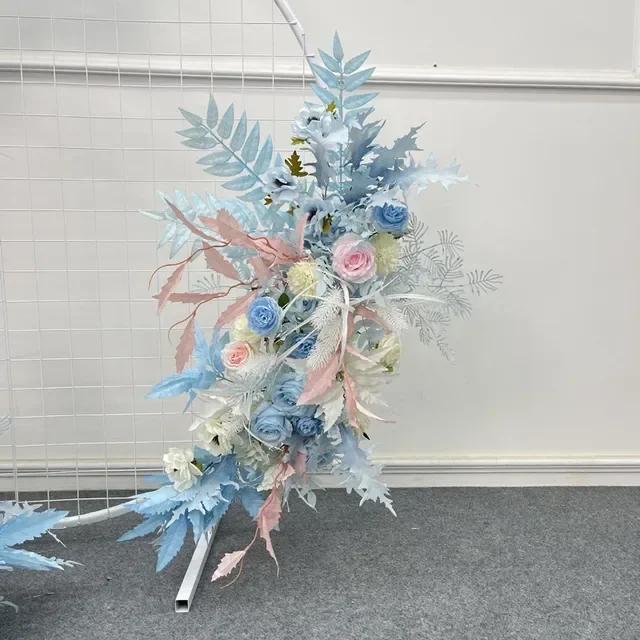 Champagne Matrimonio Fiori Artificiali Fila Feste Centrotavola Arco Decorazione Parete Finestra Sfondo Disponi Oggetti di Scena Foglia Appesa Floreale