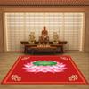 Household Buddha Hall Carpet Lotus Carpet Meditation Floor Mat Church Carpet Large Hallway Rugs European Prayer Room Carpet Mat