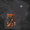 Cyberpunk Ninja Shirt Black Pepper Hemp Ivory | Futuristic Tactical Graphic Tee | Urban Streetwear Pizza Graphic T-Shirt | Sci-Fi Top