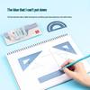 79532 Deli Student Drafting Ruler Set: Includes Straight Ruler, Two Triangle Rulers, and Protractor