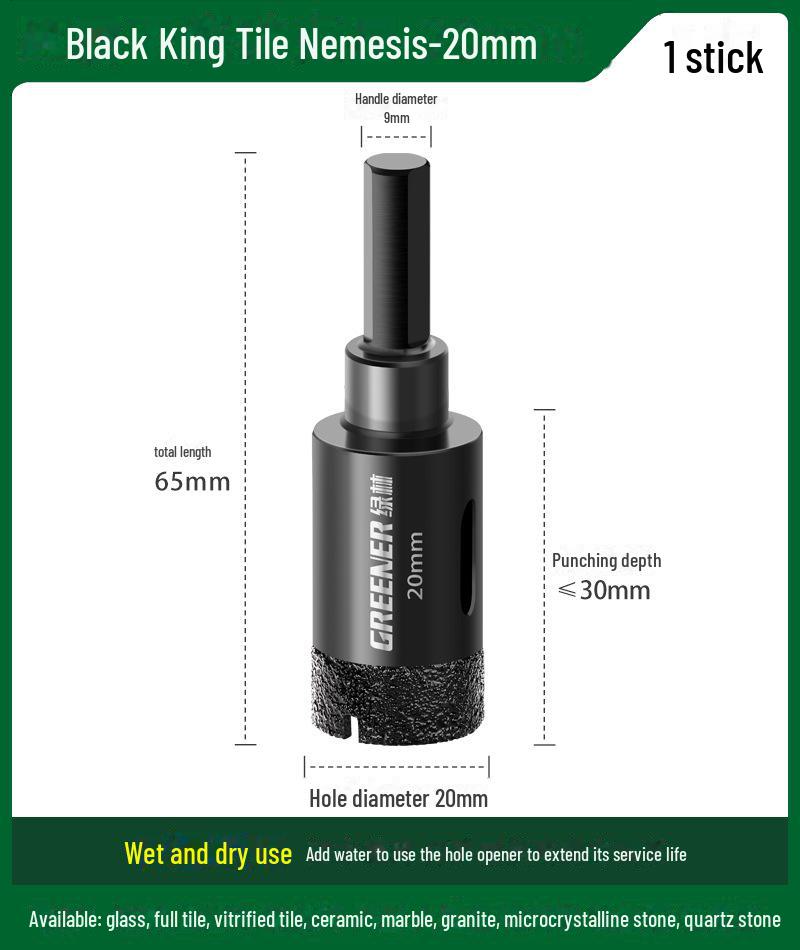 Burghiu pentru plăci ceramice Green Forest pentru sticlă și marmură