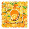 50 Orange Doodle Personality Cartoon Fruit Gauze Kids DIY Mobile Phone Case Suitcase Stickers Waterproof