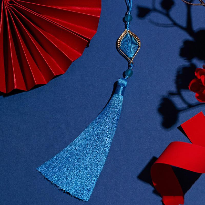 Chińskie klasyczne frędzle delikatny styl etniczny kwiat metalowa rama wisiorki DIY ozdoby rękodzielnicze breloczek dekoracja