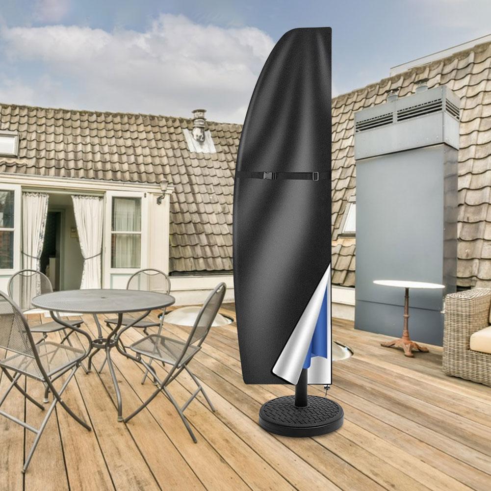 Patio Umbrella Parasol Cover Waterproof Outdoor Anti-UV Protective Cover Cantilever Parasol Rain Cover for Outdoor Umbrellas