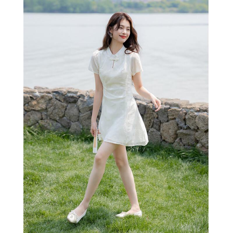

Mocana Retro Jacquard Cheongsam Mini Dress L