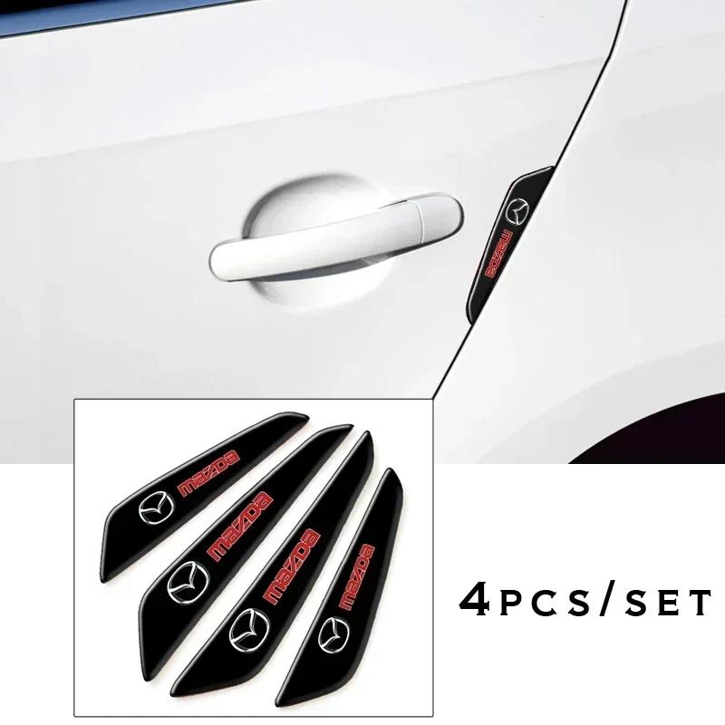 2025 Hot 4pcs Car Door Protective Sticker Strip Look Anti-Collision Protector For Mazda 3 Alexa CX30 CX-4 CX5 CX-5 CX8