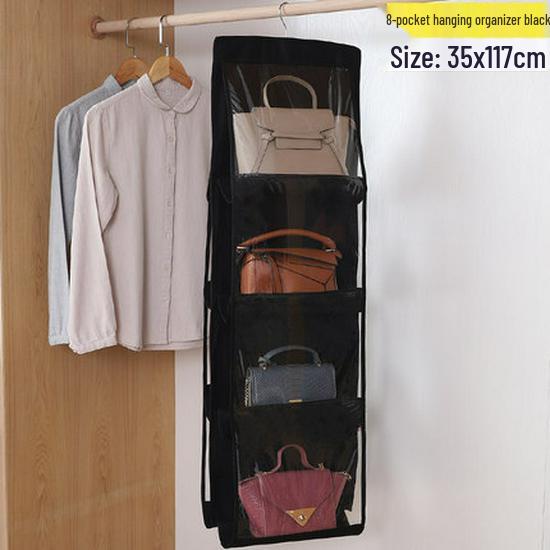 Hanging Fabric Closet Organizer: Dustproof Wardrobe Storage Rack for Door or Dormitory.