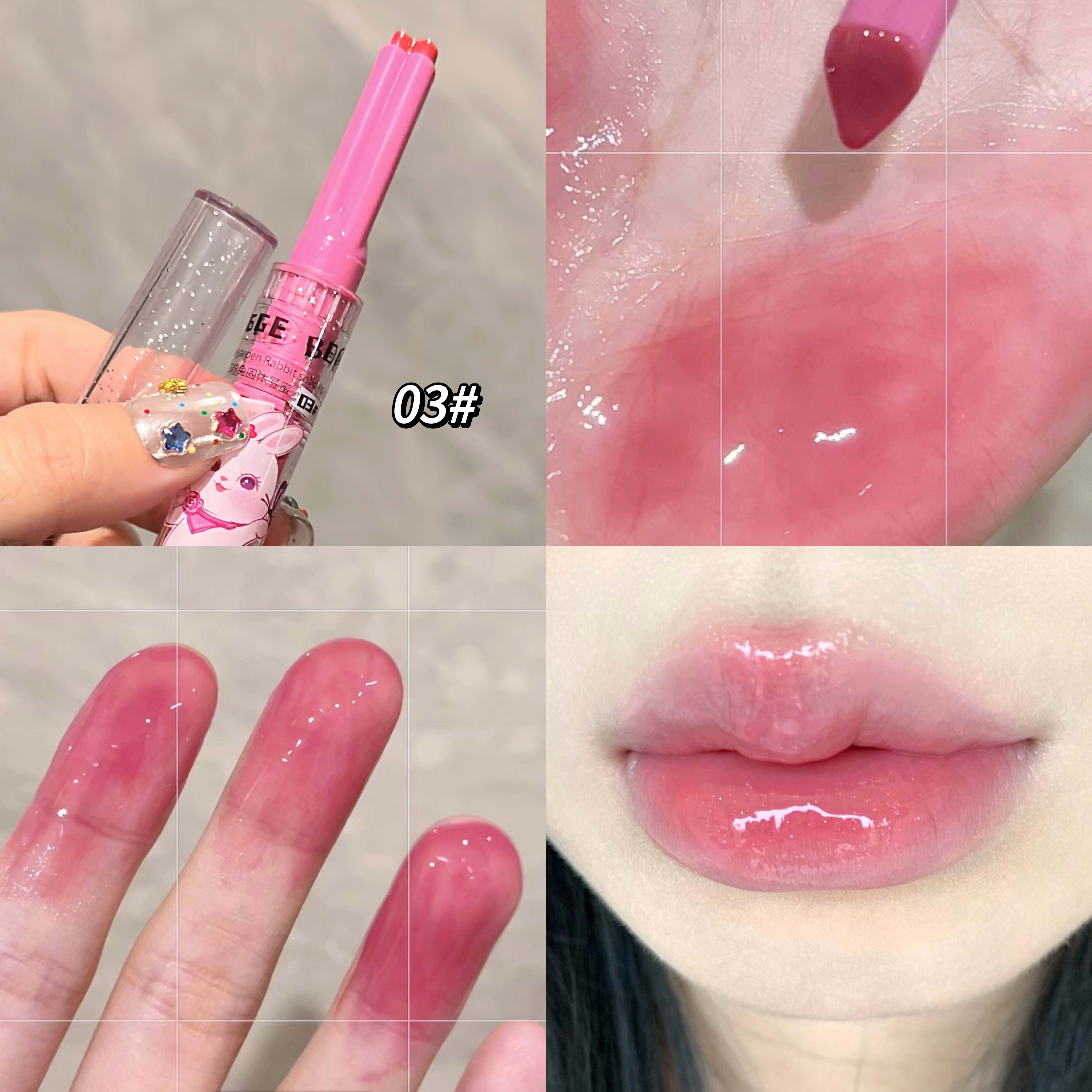 

Gege Bear Watery Mirror Lip Gloss Набор помад Garden Rabbit, прекрасный блеск для губ
