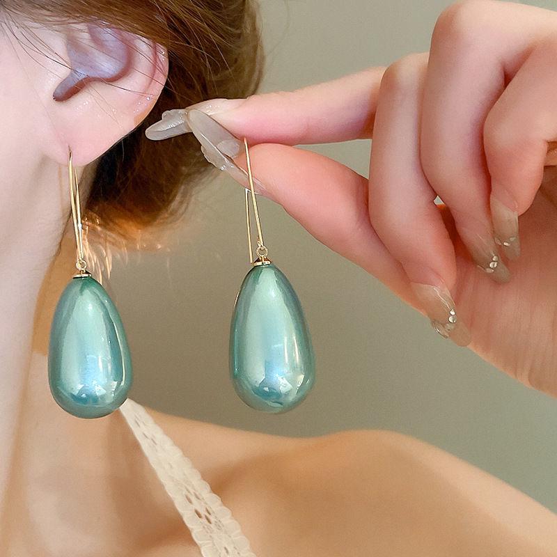 

Ретро серьги «Серебряная игла» с инкрустацией бриллиантами, кристаллами и жемчугом - Роскошные длинные серьги в европейском и американском стиле для женщин