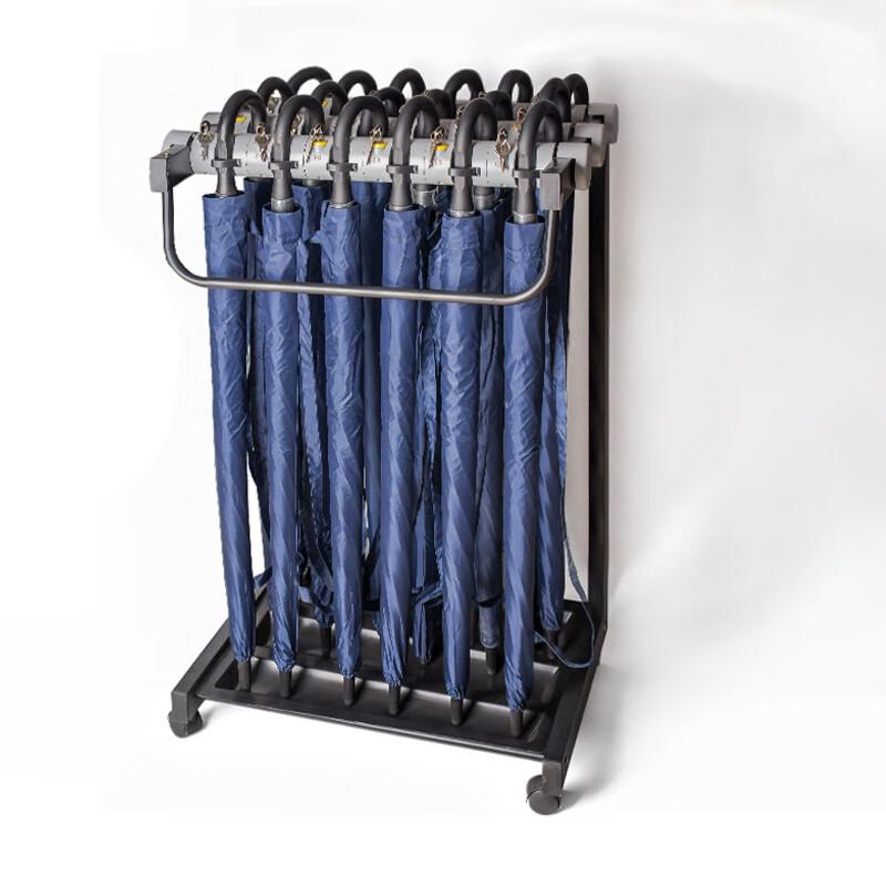 Lufenglai 18-Slot Commercial Locking Umbrella Stand