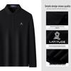 MONTAGUT Men's Autumn/Winter 100% Cotton Pique Long-Sleeve Polo Shirt