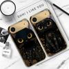 Fantastic Black Cat For IPhone 17Pro Max 16 17 Pro 15 Pro 14 13 Plus 12 Mini 11Pro Max XR 16E 17 Air Golden Glass Phone Case