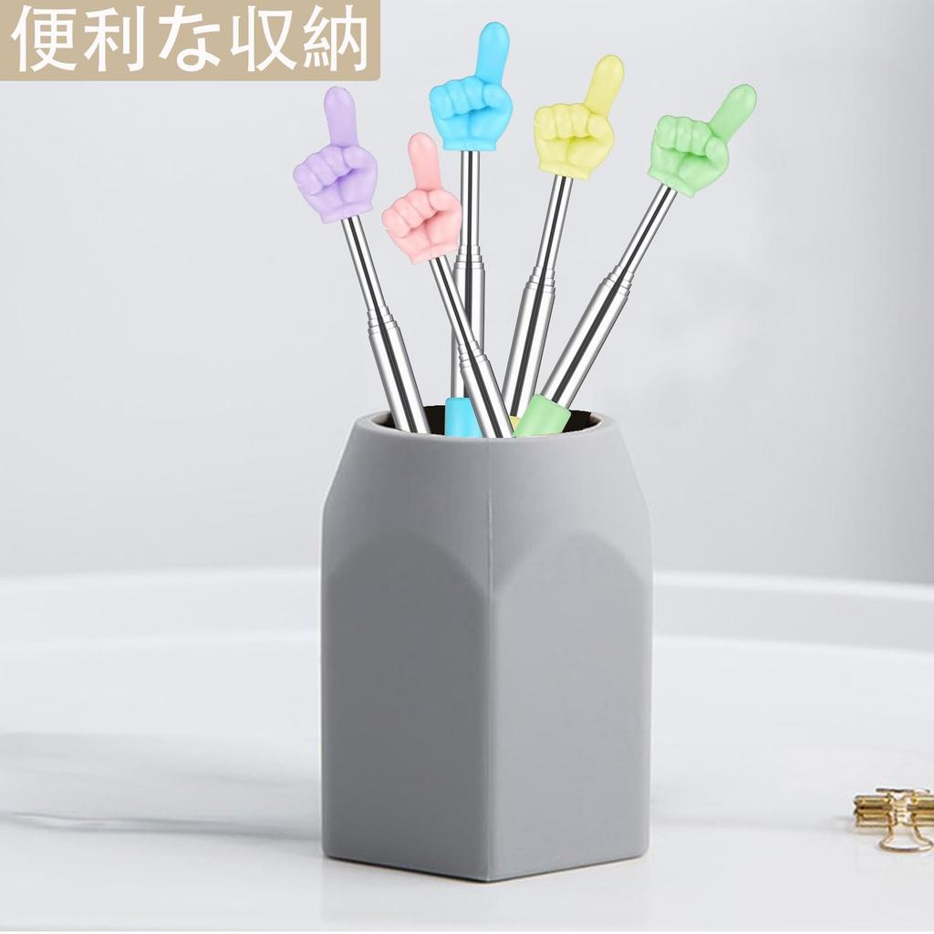 Quasarion Telescopic Directional Indicator with Hand Pointer for Teaching and Convenient Teacher's Pointer, 5-Piece Set, Non-Slip Grip, Classrooms,