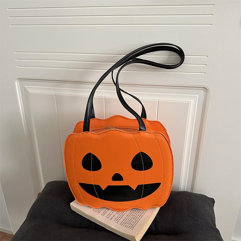 Halloween Pumpkin Bag Funny Ghost Crossbody Bag Women's Shoulder Bag