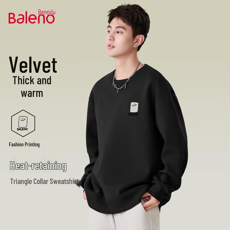 

Baleno Men s Oversized JPB Square Print Fleece-Lined Sweatshirt 2XL