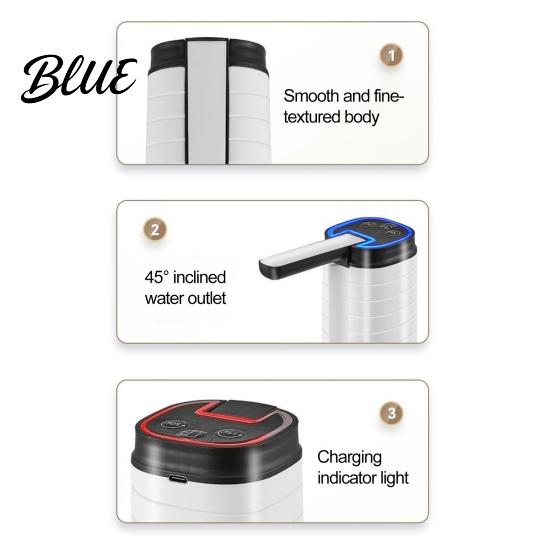 Wireless Water Dispensing Pump Electric Dispenser Pump Rechargeable Portable Bottle Top for 5 Automatic Gallon Bottles Foldable Spout Drinking Home
