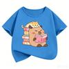 Girls Clothes Capibara Kids Clothing Tees Summer Printed Cartoon Short Sleeve Tshirt Girls Loose Casual Crewneck Tops T Shirts