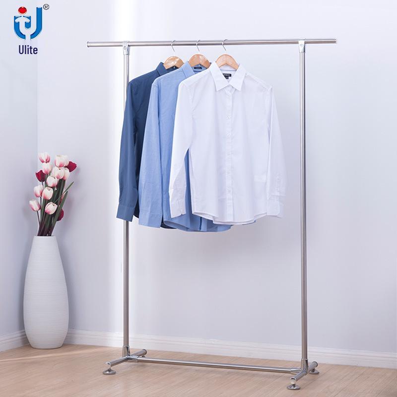Youlite Stainless Steel Single Rod Clothes Rack - Floor-Standing Aluminum Alloy Drying Rack