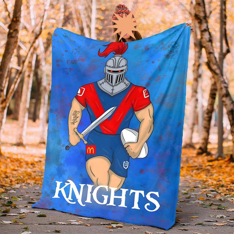 Knights Flannel Blanket Soft Warm All-Season Throw, Design for Camping, Car Travel, Hiking Sofa, Bed, Office Perfect Gift for Parties