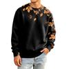 Men's Casual Long Sleeve Loose Fit Round Neck Printed T-Shirt
