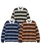 Yale Striped Rugby Pique Long Sleeve T-Shirt 3 Colors
