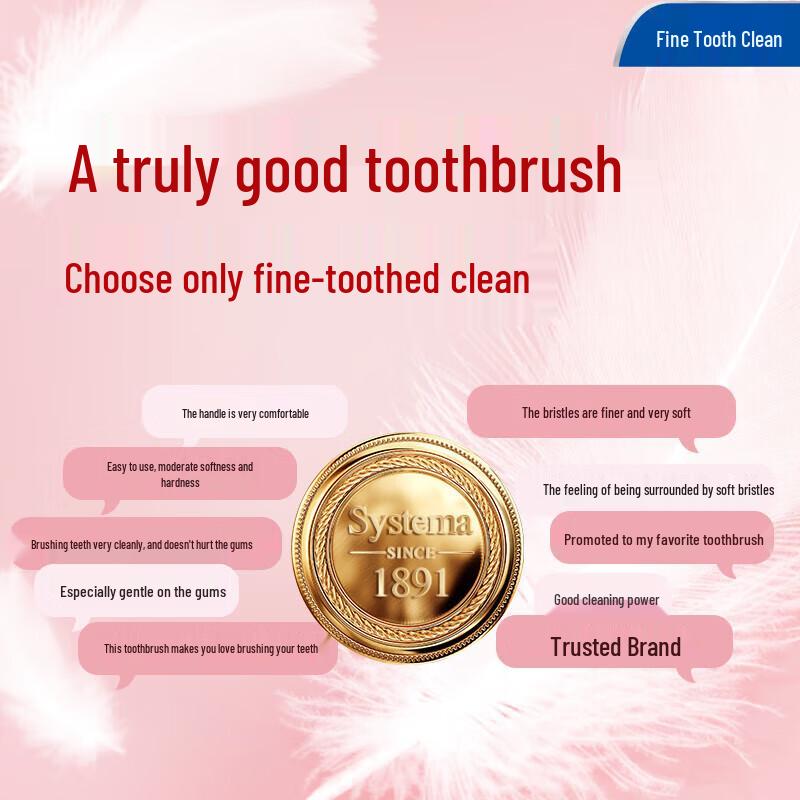 Lion Fine Tooth Clean Gum Toothbrush, Soft Bristle, 3-Pack