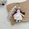 Cute Princess Girl Shaped Girl Keyrings Car Pendant with Lace Florals Dress Girl Shaped Bag Ornament Girl Shaped Keyring Key