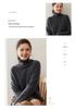 Cashmere Women's High Neck Thick Pullover: Slimming Loose Fit, Solid Color - Autumn/Winter 2026 Collection