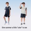Balabala Boys' Summer College Style Short Sleeve Two-Piece Set