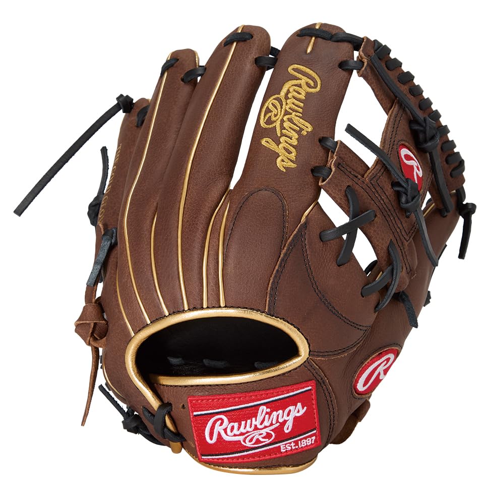 Rawlings Baseball PLAYER PREFERRED Dark Throw Glove, GR5PPRN62, Infielder's Glove, Brown, 11.25 inches, Right-Handed