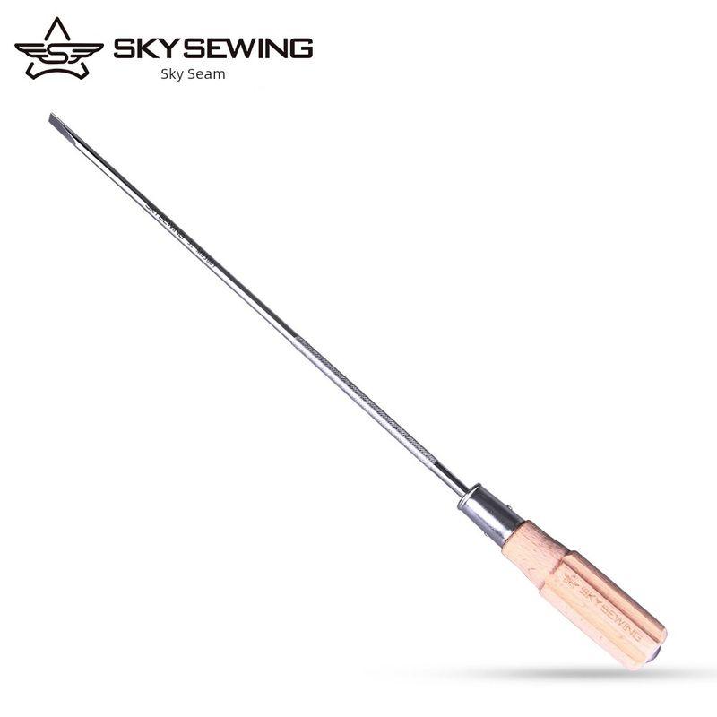 Sky Seam Screwdriver Wooden Handle 10-Inch 12-Inch One-Word Magnetic Tapping Knife Sewing Machine Special Screwdriver