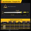Hongyu Large Diamond Alloy Steel File Set: Flat, Triangular, Semi-Circular