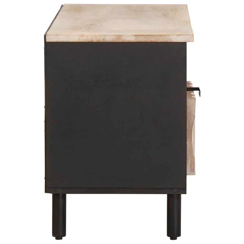 TV Stand with White Washed Surface 100 x 33 x 46 cm