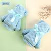 Red Plaid Little Bear Coral Fleece Wedding Favor Towel Gift Box
