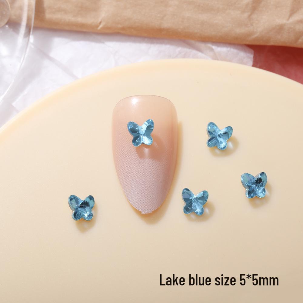 Nail Art Crystal K9 Rhinestone Butterfly Decorations, 5mm Aurora Glitter