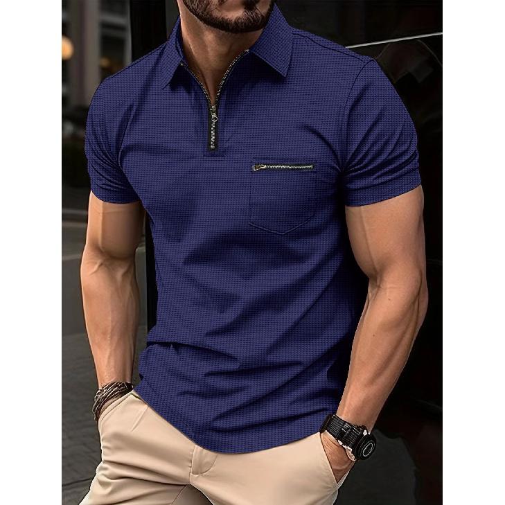 Summer New Quick Drying Lapel Polo Shirt With Button Pocket For Men'S Sports Polo Shirt Fitness And Casual Slim Fit Daily Work Shirt
