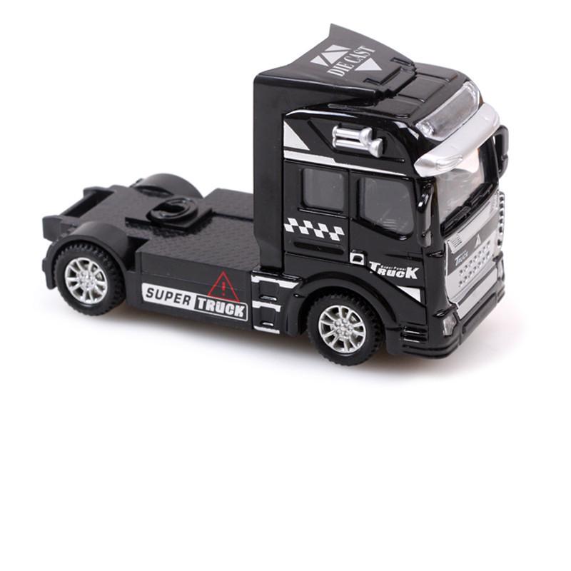 Kids' Pull-Back Alloy Container Transport and Tanker Trailer Truck Toy Model