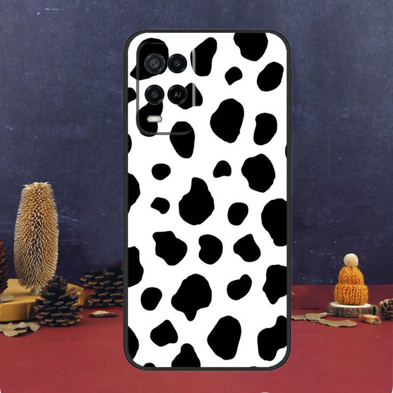 White Black Cow Print Case For Oppo A94 A74 A54 A15 A17 A57 A6 A5 Pro A16 A76 A96 A40 A60 A80 A18 A38 A58 A78 A98