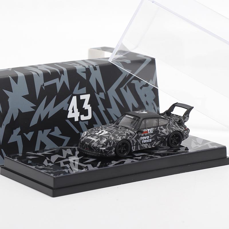 BSC Decode 1:64 RWB 993 964 Full Carbon Matte Black Simulation Alloy Car Model Collection