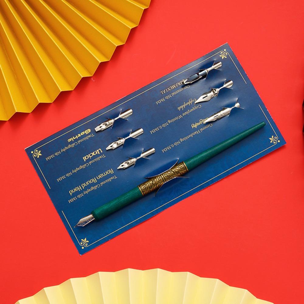 Stainless Steel Tip Dip Pen Kit With Holder Comic Dip Pen Portable Signature Pen  Students