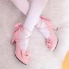 Cross Strap Women Spike High Heels Mary Jane Shoes Party Wedding Cosplay White Pink Bow Girls' Princess Lolita Pumps 32-43