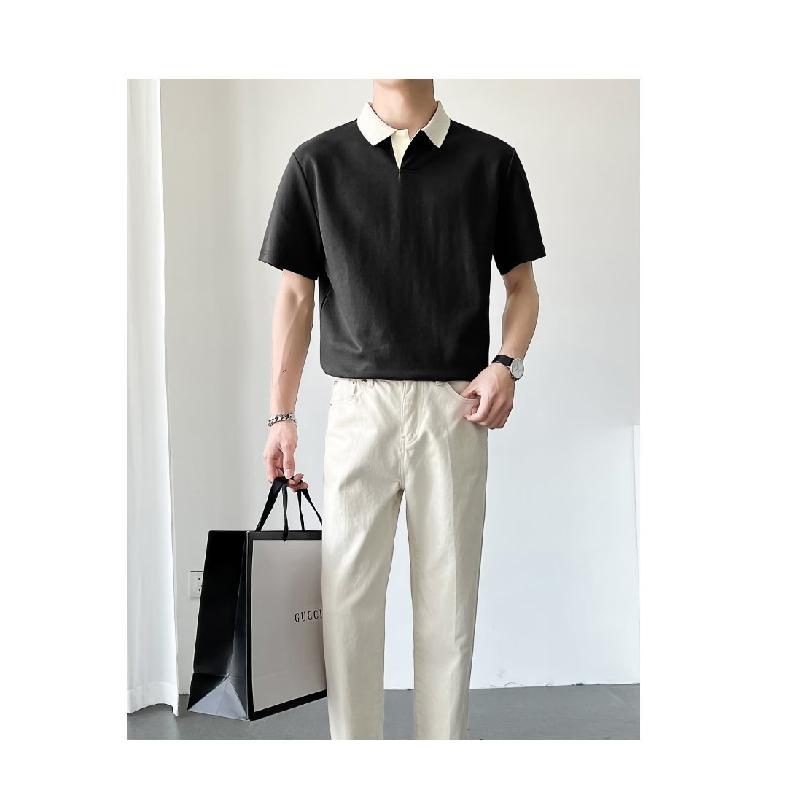 Summer New POLO Men's short-sleeved shirt, trendy brand, casual and loose-fitting T Japanese-style short-sleeve men's shirt T Shirt