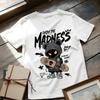 Summer Boys Girls Hooded Bear ENJOY THE MADNESS T Shirt Kids Baby Youth Unisex Unisex Tee Novelty Vintage Streetwear Y2K Harajuku