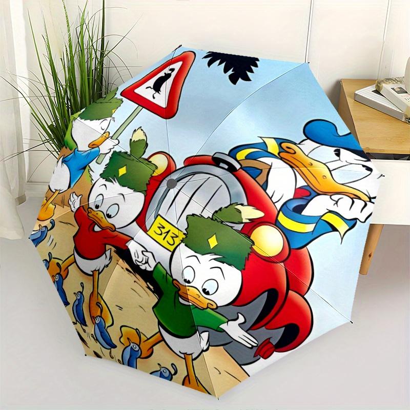 

Donald Duck and Nephew Automatic Opening and Closing Umbrella - Small Umbrella Suitable for Various Occasions, Portable 3-Fold Small Umbrell