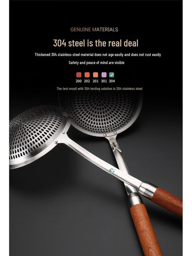 Thickened 304 Stainless Steel Colander Spoon for Noodles & Dumplings