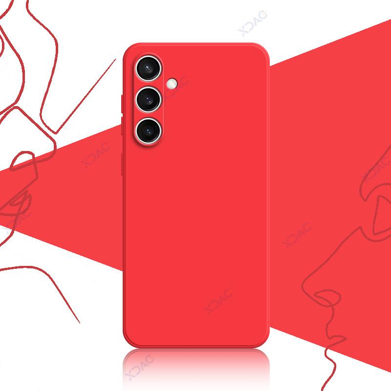 Etui na telefon komórkowy dla Samsung Galaxy S24 FE SamsungS24FE 5G 360 Miękkie Luksusowe Kwadratowe Wodoodporne Pokrowce z Płynnego Silikonu