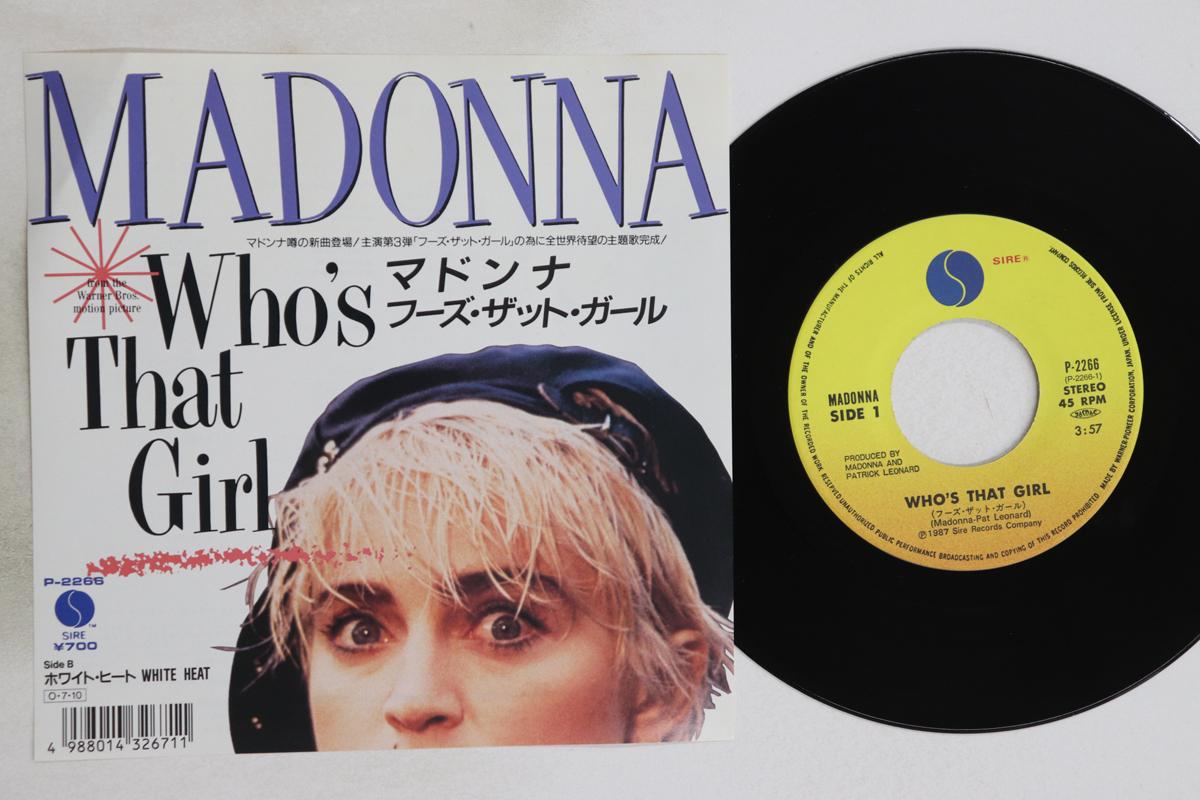 

7inch Record MADONNA - Who s That Girl / White Heat P2266 SIRE 1986 Japan Pop Used