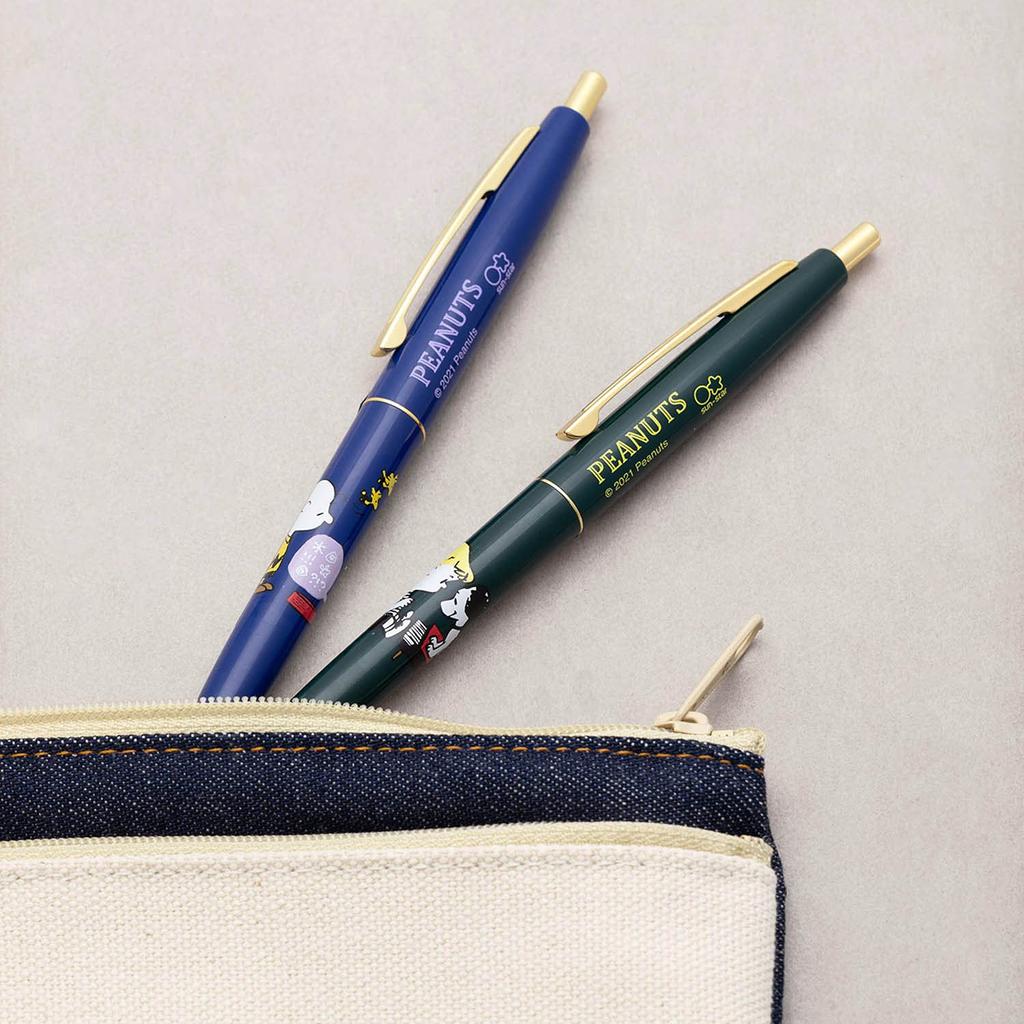 Sunstar Stationery Snoopy Ballpoint Pen Click Gold Set N4648S6A Oil-based 6-Piece