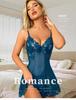 European & American Mesh See-Through Sexy Lingerie Camisole Nightgown w636